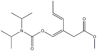 (3Z,4E)-3-[[(Diisopropylamino)carbonyloxy]methylene]-4-hexenoic acid methyl ester Structure