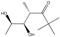tert-ブチル[(1S,2R,3R)-2,3-ジヒドロキシ-1-メチルブチル]ケトン 化学構造式