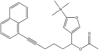Acetic acid 1-[5-(trimethylsilyl)-3-furyl]-6-(1-naphtyl)-5-hexynyl ester Struktur