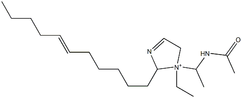 1-[1-(Acetylamino)ethyl]-1-ethyl-2-(6-undecenyl)-3-imidazoline-1-ium Structure