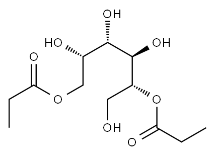 L-グルシトール2,6-ジプロピオナート 化学構造式