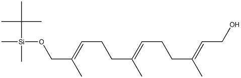 (2E,6E,10E)-12-[(tert-Butyldimethylsilyl)oxy]-3,7,11-trimethyl-2,6,10-dodecatrien-1-ol Structure