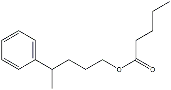 ペンタン酸4-フェニルペンチル 化学構造式