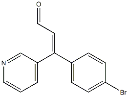 (Z)-3-(4-Bromophenyl)-3-(3-pyridyl)propenal Structure