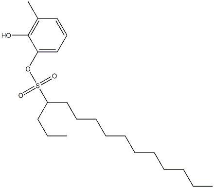 4-ペンタデカンスルホン酸2-ヒドロキシ-3-メチルフェニル 化学構造式