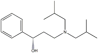 (1S)-3-(Diisobutylamino)-1-phenylpropan-1-ol Struktur