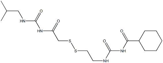 1-(Cyclohexylcarbonyl)-3-[2-[[(3-isobutylureido)carbonylmethyl]dithio]ethyl]urea