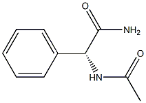 [R,(-)]-2-Acetylamino-2-phenylacetamide Struktur