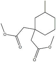 3-Methyl-1,1-cyclohexanediacetic acid dimethyl ester Structure