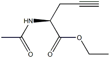 [S,(-)]-2-Acetylamino-4-pentynoic acid ethyl ester Structure
