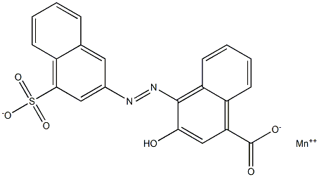 4-[(4-Sulfo-2-naphtyl)azo]-3-hydroxy-1-naphthalenecarboxylic acid manganese(II) salt Structure