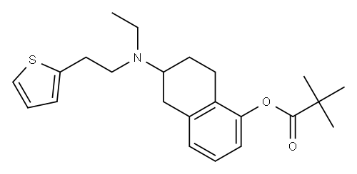 Pivalic acid 2-[ethyl[2-(2-thienyl)ethyl]amino]tetralin-5-yl ester