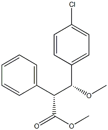 (2R,3R)-3-Methoxy-2-phenyl-3-(4-chlorophenyl)propionic acid methyl ester Structure