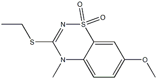  4-Methyl-3-ethylthio-7-methoxy-4H-1,2,4-benzothiadiazine 1,1-dioxide