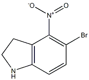 5-ブロモ-4-ニトロインドリン 化学構造式