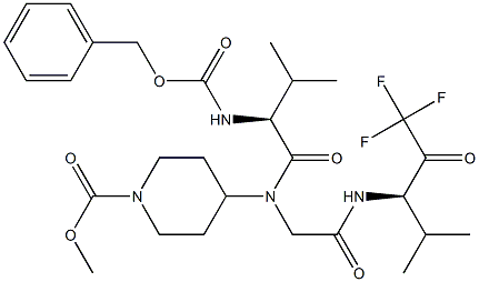 (2S)-2-[(Benzyloxy)carbonylamino]-N-[1-(methoxycarbonyl)piperidin-4-yl]-N-[[[(R)-1-(trifluoroacetyl)-2-methylpropyl]carbamoyl]methyl]-3-methylbutanamide|