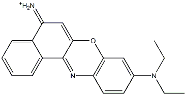 9-(Diethylamino)-5H-benzo[a]phenoxazin-5-iminium Struktur
