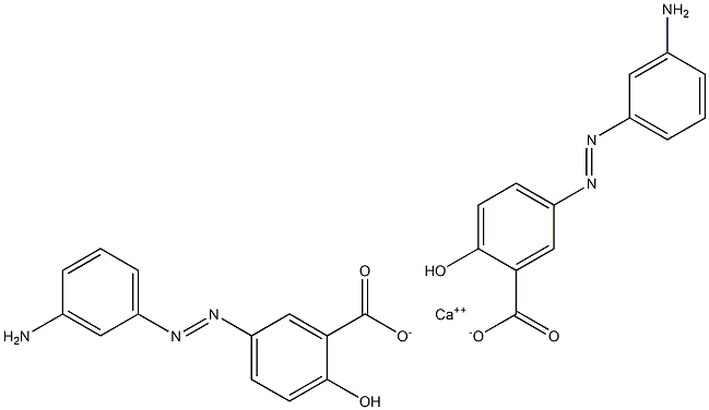 Calcium bis[5-(m-aminophenylazo)-2-hydroxybenzenecarboxylate] Struktur
