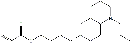 メタクリル酸8-(ジプロピルアミノ)デシル 化学構造式