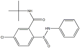 2-フェニルアミノスルフィニル-5-クロロ-N-tert-ブチルベンズアミド 化学構造式