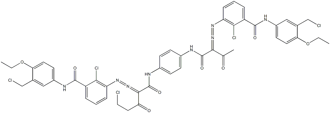  3,3'-[2-(Chloromethyl)-1,4-phenylenebis[iminocarbonyl(acetylmethylene)azo]]bis[N-[3-(chloromethyl)-4-ethoxyphenyl]-2-chlorobenzamide]