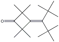 3-(1-tert-ブチル-2,2-ジメチルプロピリデン)-2,2,4,4-テトラメチルシクロブタン-1-オン 化学構造式