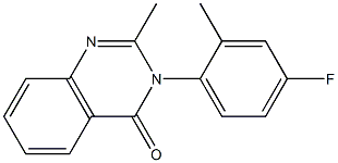 3-(4-フルオロ-2-メチルフェニル)-2-メチルキナゾリン-4(3H)-オン 化学構造式