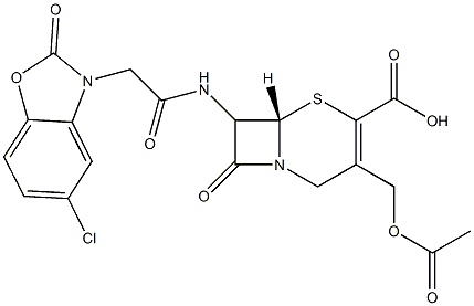  7-[[[(2,3-Dihydro-2-oxo-5-chlorobenzoxazol)-3-yl]acetyl]amino]-3-(acetyloxymethyl)cepham-3-ene-4-carboxylic acid