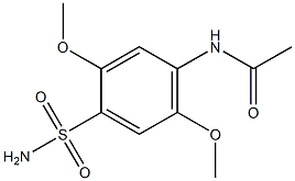 4-アセチルアミノ-2,5-ジメトキシベンゼンスルホンアミド 化学構造式