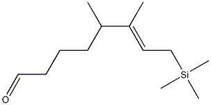 (6E)-5,6-Dimethyl-8-(trimethylsilyl)-6-octen-1-al Structure