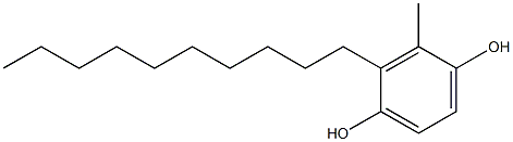 2-デシル-3-メチルヒドロキノン 化学構造式