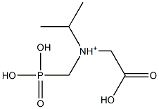 N-(Phosphonomethyl)-N-(isopropyl)-N-(carboxymethyl)aminium Structure