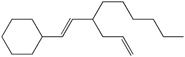 (1E)-1-シクロヘキシル-3-ヘキシル-1,5-ヘキサジエン 化学構造式