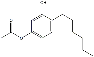2-Hexyl-5-acetyloxyphenol Struktur