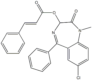  1,3-Dihydro-1-methyl-5-phenyl-7-chloro-2-oxo-2H-1,4-benzodiazepin-3-ol 3-phenylacrylate