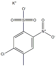 6-クロロ-3-ニトロトルエン-4-スルホン酸カリウム 化学構造式