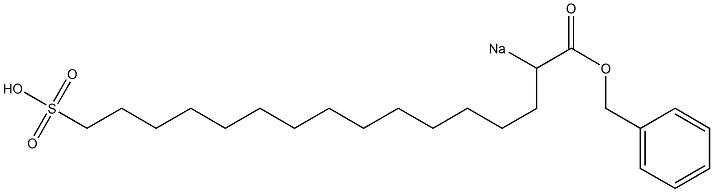2-Sodiosulfopalmitic acid benzyl ester