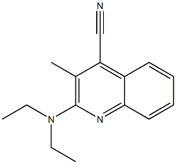 2-(Diethylamino)-3-methylquinoline-4-carbonitrile Struktur