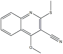 4-メトキシ-2-(メチルチオ)キノリン-3-カルボニトリル 化学構造式