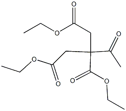 3-アセチル-3-(エトキシカルボニル)グルタル酸ジエチル 化学構造式