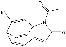 1-Acetyl-7-bromo-1H-6,8a-ethenocyclohepta[b]pyrrol-2(6H)-one 结构式
