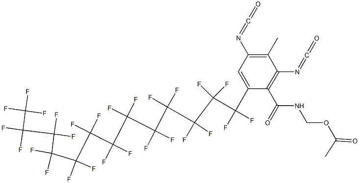 N-(Acetyloxymethyl)-2-(heptacosafluorotridecyl)-4,6-diisocyanato-5-methylbenzamide