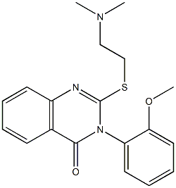 2-[2-(Dimethylamino)ethylthio]-3-(2-methoxyphenyl)-quinazolin-4(3H)-one Struktur