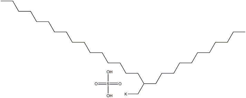 Sulfuric acid 2-undecyloctadecyl=potassium salt Structure