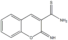2-イミノ-2H-1-ベンゾピラン-3-カルボチオアミド 化学構造式