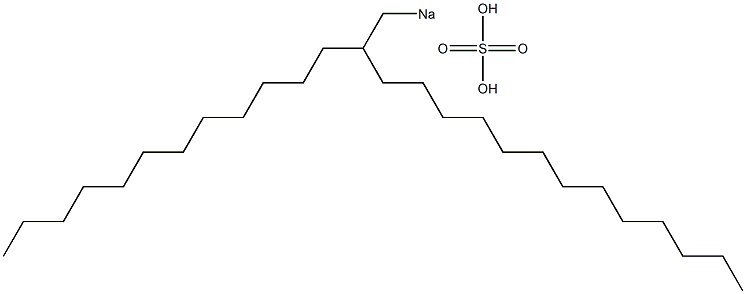Sulfuric acid 2-dodecylpentadecyl=sodium salt Structure