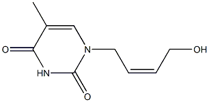 1-[(Z)-4-Hydroxy-2-butenyl]thymine Structure