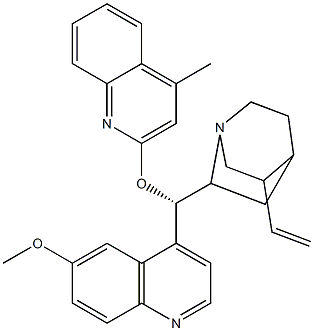 (9S)-6'-Methoxy-9-[(4-methylquinolin-2-yl)oxy]cinchonan Struktur