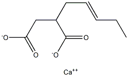 2-(2-Pentenyl)succinic acid calcium salt Structure