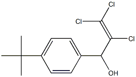 1-(4-tert-ブチルフェニル)-2,3,3-トリクロロ-2-プロペン-1-オール 化学構造式